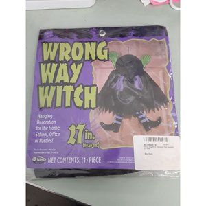 Wrong Way Witch 27 Inches Hanging Decoration for the Home, School, Office or Par